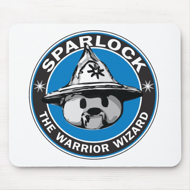 Sparlock the Warrior Wizard Mouse Mat (Front)