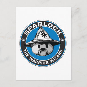Sparlock the Warrior Wizard Postcard
