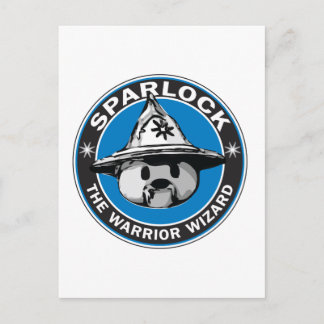 Sparlock the Warrior Wizard Postcard