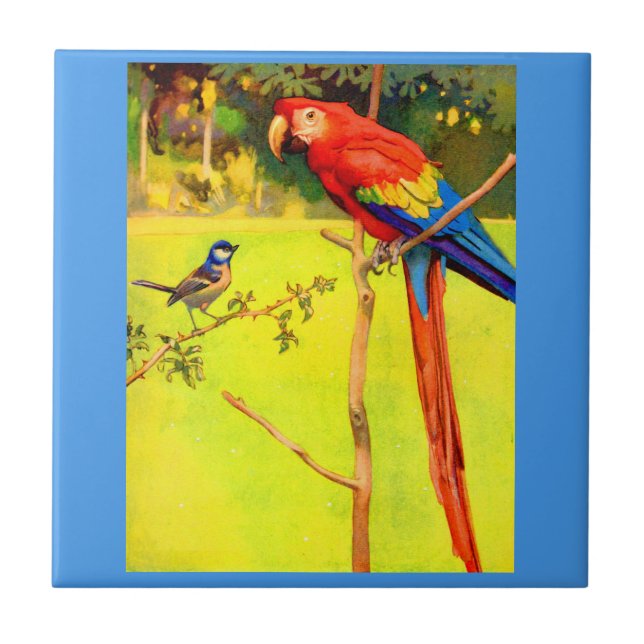 sparrow and parrot tile (Front)