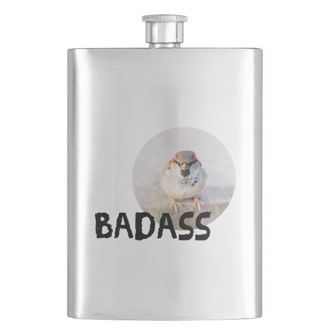 Sparrow - Badass Hip Flask (Front)