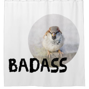 Sparrow - Badass Shower Curtain