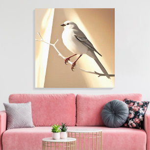 Sparrow Bird Canvas Wall Art Cute Little Bird