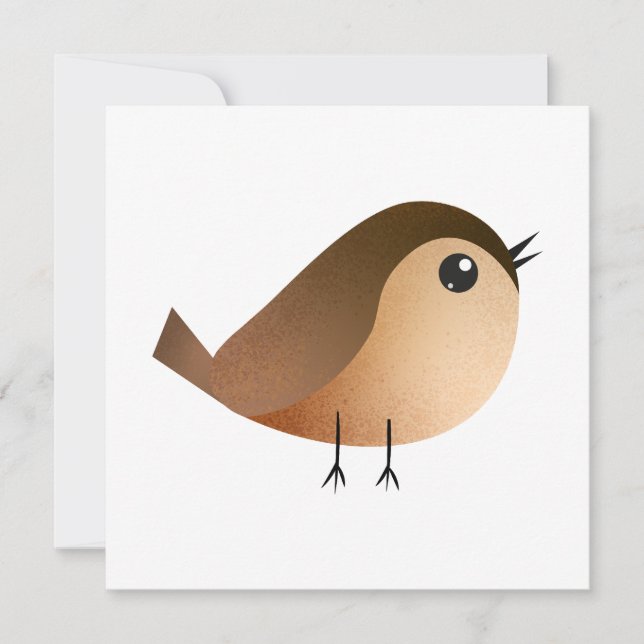 Sparrow Bird Cartoon  Announcement (Front)