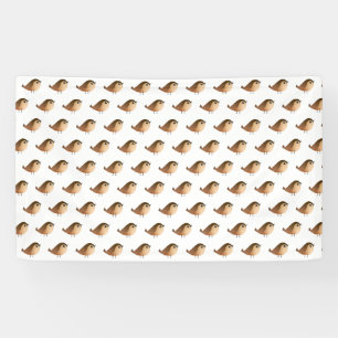 Sparrow Bird Cartoon Banner