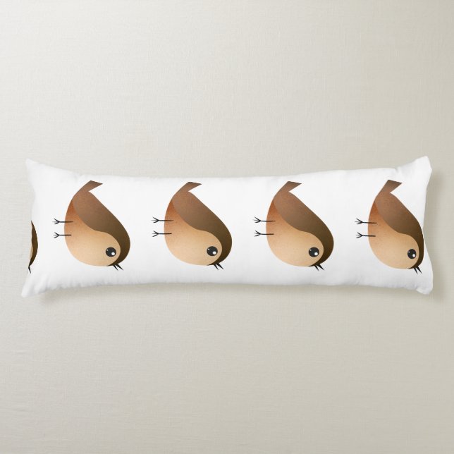Sparrow Bird Cartoon  Body Cushion (Front)
