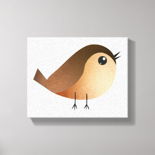 Sparrow Bird Cartoon  Canvas Print