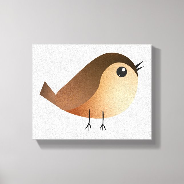 Sparrow Bird Cartoon  Canvas Print (Front)