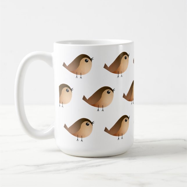Sparrow Bird Cartoon   Coffee Mug (Left)