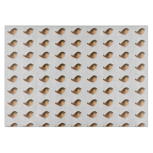 Sparrow Bird Cartoon  Cutting Board