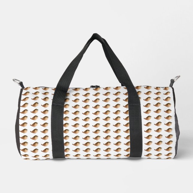 Sparrow Bird Cartoon   Duffle Bag (Front)