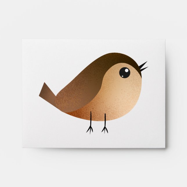 Sparrow Bird Cartoon  Envelope (Front)