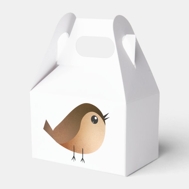 Sparrow Bird Cartoon   Favour Box (Front Side)