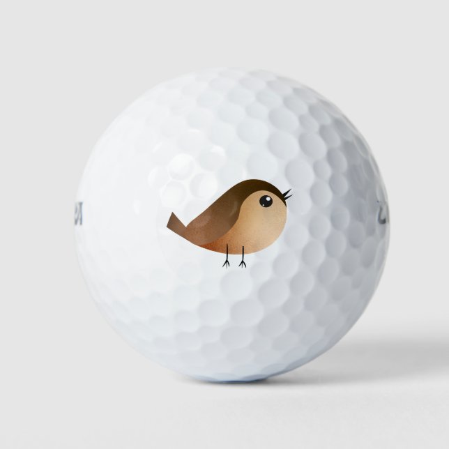 Sparrow Bird Cartoon   Golf Balls (Front)