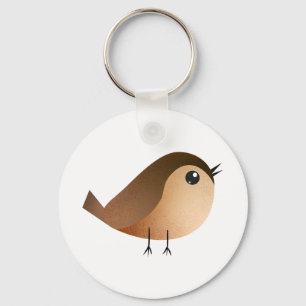 Sparrow Bird Cartoon  Key Ring