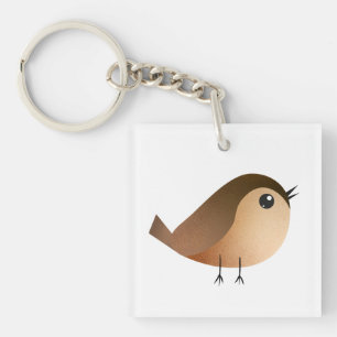 Sparrow Bird Cartoon Key Ring