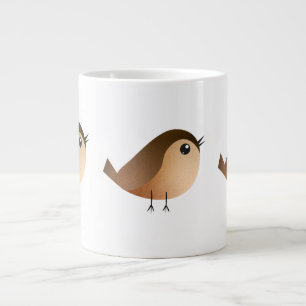 Sparrow Bird Cartoon    Large Coffee Mug