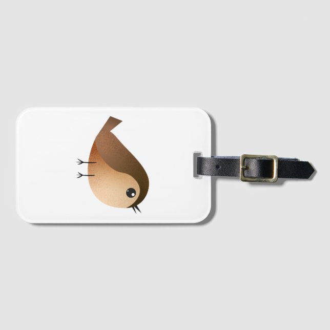Sparrow Bird Cartoon  Luggage Tag (Front Horizontal)