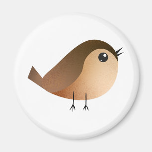 Sparrow Bird Cartoon  Magnet