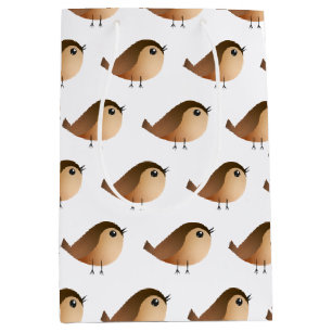 Sparrow Bird Cartoon Medium Gift Bag