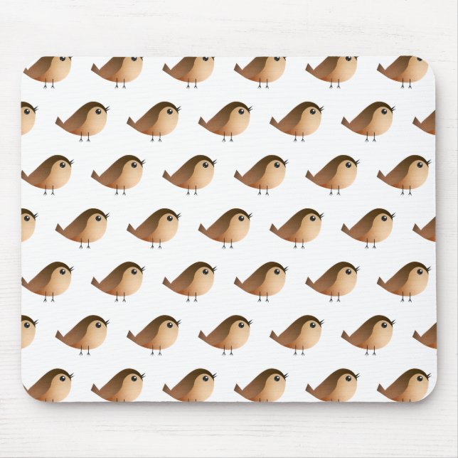 Sparrow Bird Cartoon   Mouse Mat (Front)