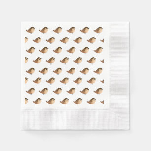 Sparrow Bird Cartoon Napkin