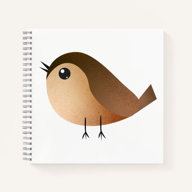 Sparrow Bird Cartoon  Notebook (Front)