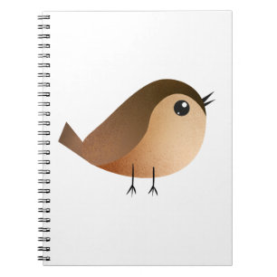 Sparrow Bird Cartoon Notebook