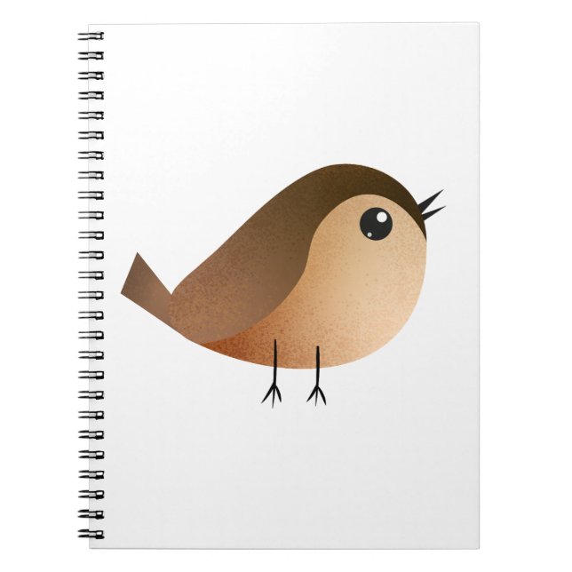 Sparrow Bird Cartoon Notebook (Front)