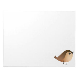 Sparrow Bird Cartoon Notepad