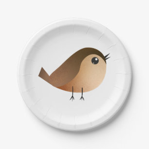 Sparrow Bird Cartoon Paper Plate
