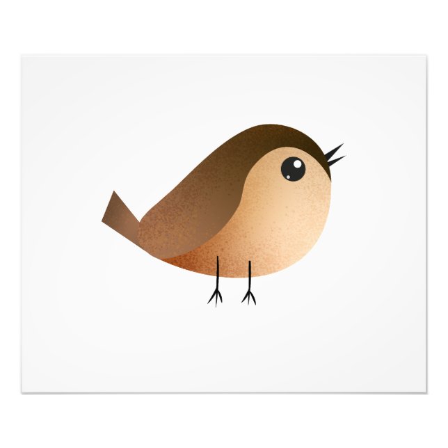 Sparrow Bird Cartoon   Photo Print (Front)