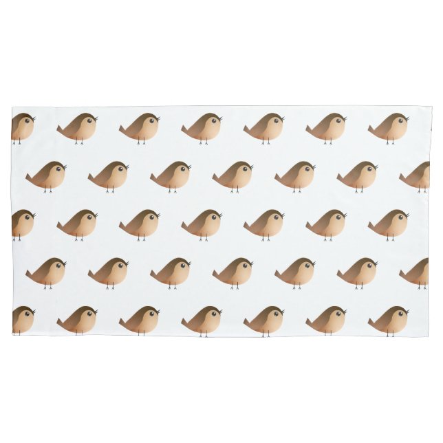 Sparrow Bird Cartoon  Pillowcase (Front)