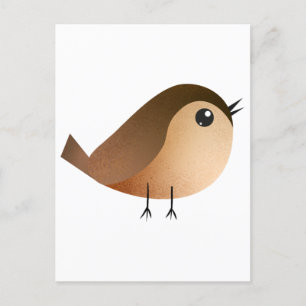 Sparrow Bird Cartoon Postcard