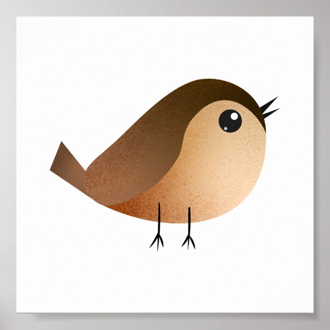 Sparrow Bird Cartoon  Poster (Front)