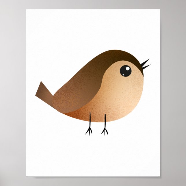 Sparrow Bird Cartoon  Poster (Front)