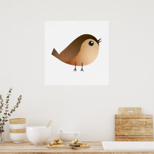 Sparrow Bird Cartoon   Poster