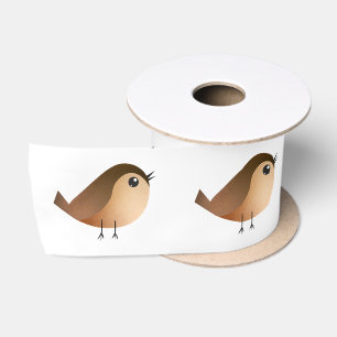 Sparrow Bird Cartoon  Satin Ribbon