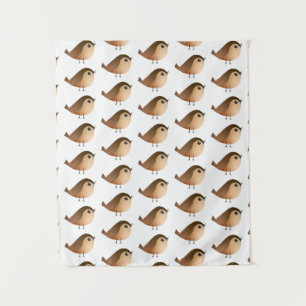 Sparrow Bird Cartoon  Tapestry