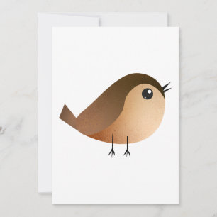 Sparrow Bird Cartoon Thank You Card