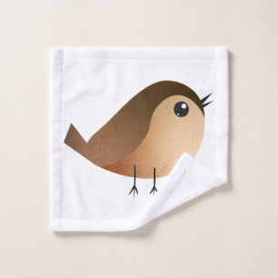 Sparrow Bird Cartoon  Wash Cloth