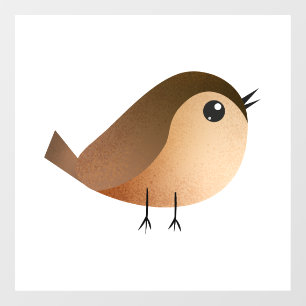 Sparrow Bird Cartoon  Window Cling