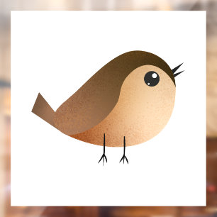 Sparrow Bird Cartoon   Window Cling