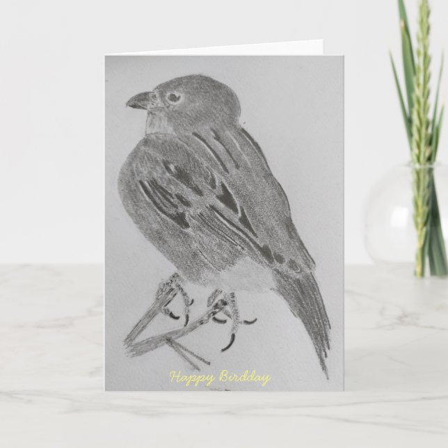 Sparrow Birthday Card (Front)