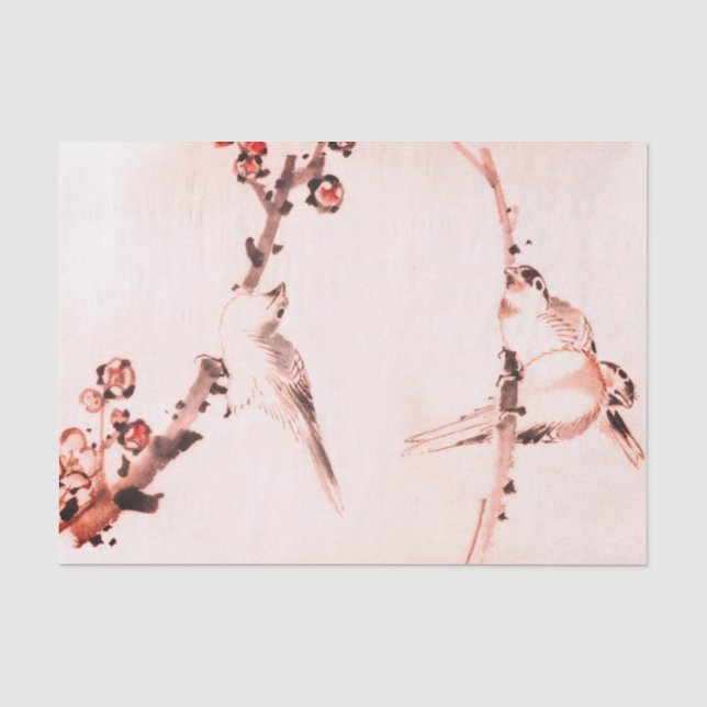 SPARROW CHERRY BLOSSOM Tissue Paper (Front)