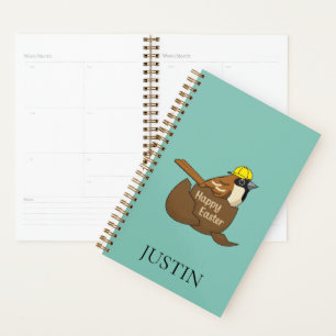 Sparrow Chocolate Egg Happy Easter Personalise Planner