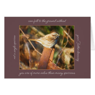 Sparrow falls Parakaleo note card