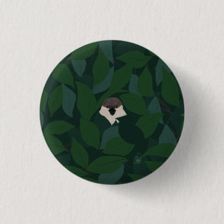 Sparrow is looking! スズメが見てます！ 3 cm round badge