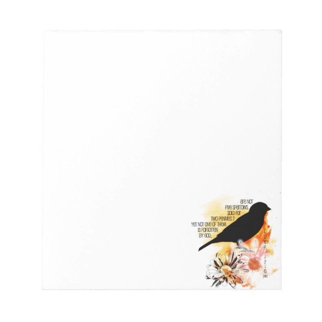 Sparrow Not Forgotten Notepad (Front)