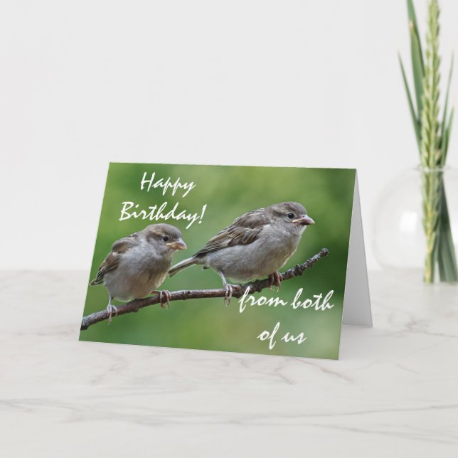 Sparrow photo card (Front)